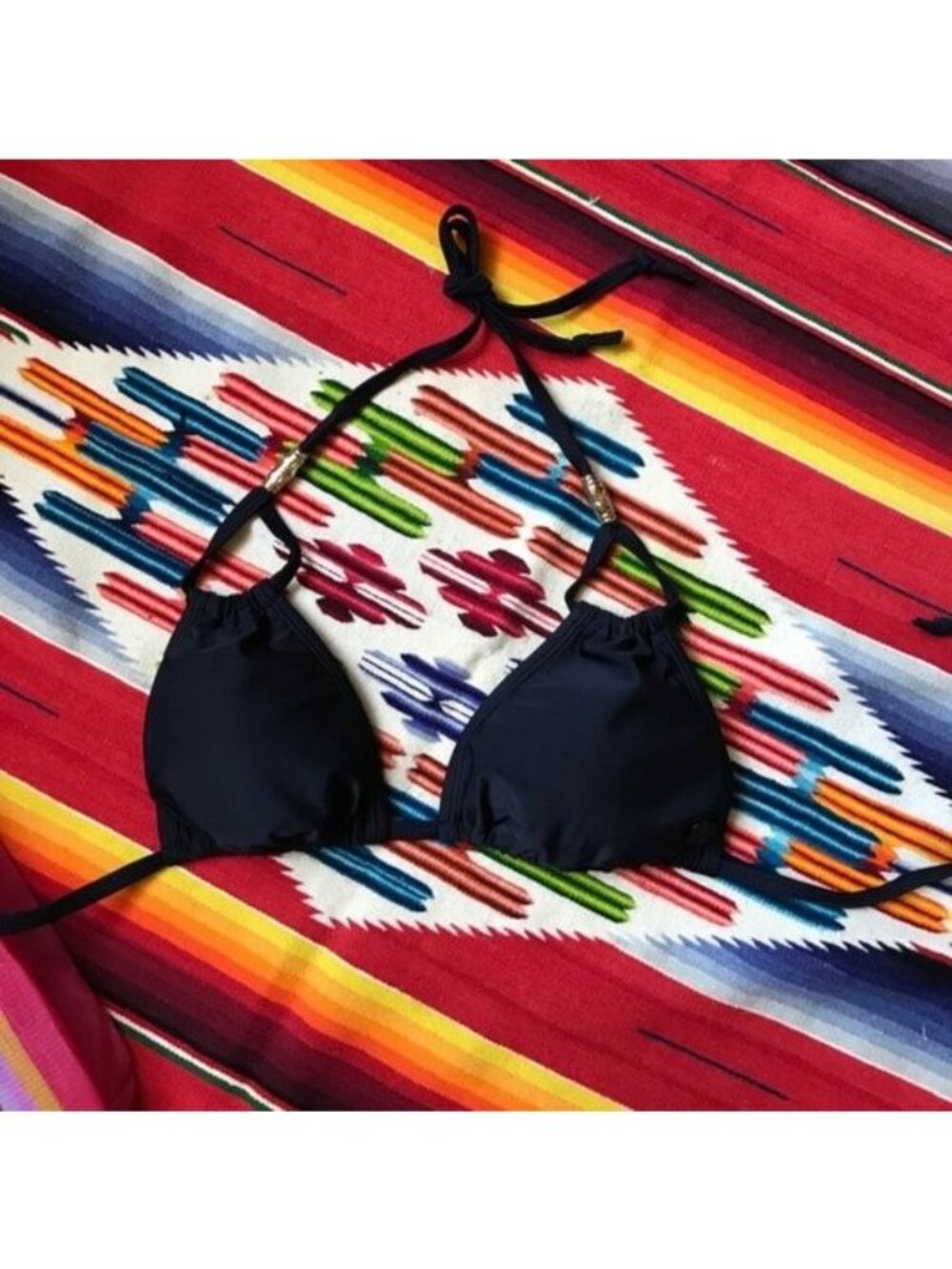 French Connection Triangle String Bikini Top - Picture 2 of 7